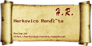Herkovics Renáta névjegykártya